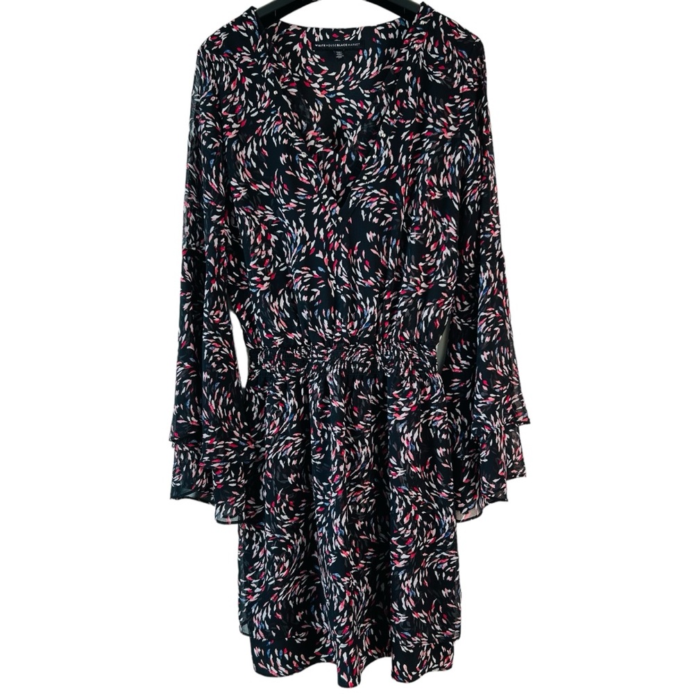 White House Black Market Women Casual Printed Dress Size 2